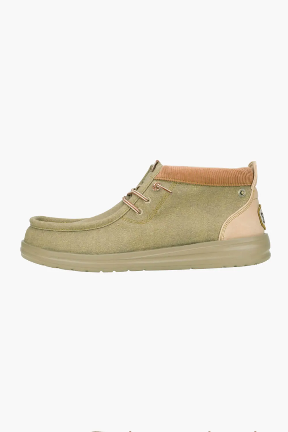HEYDUDE Men’s Wally Mid Gripr Workwear Boots in Cream | 41867-13R