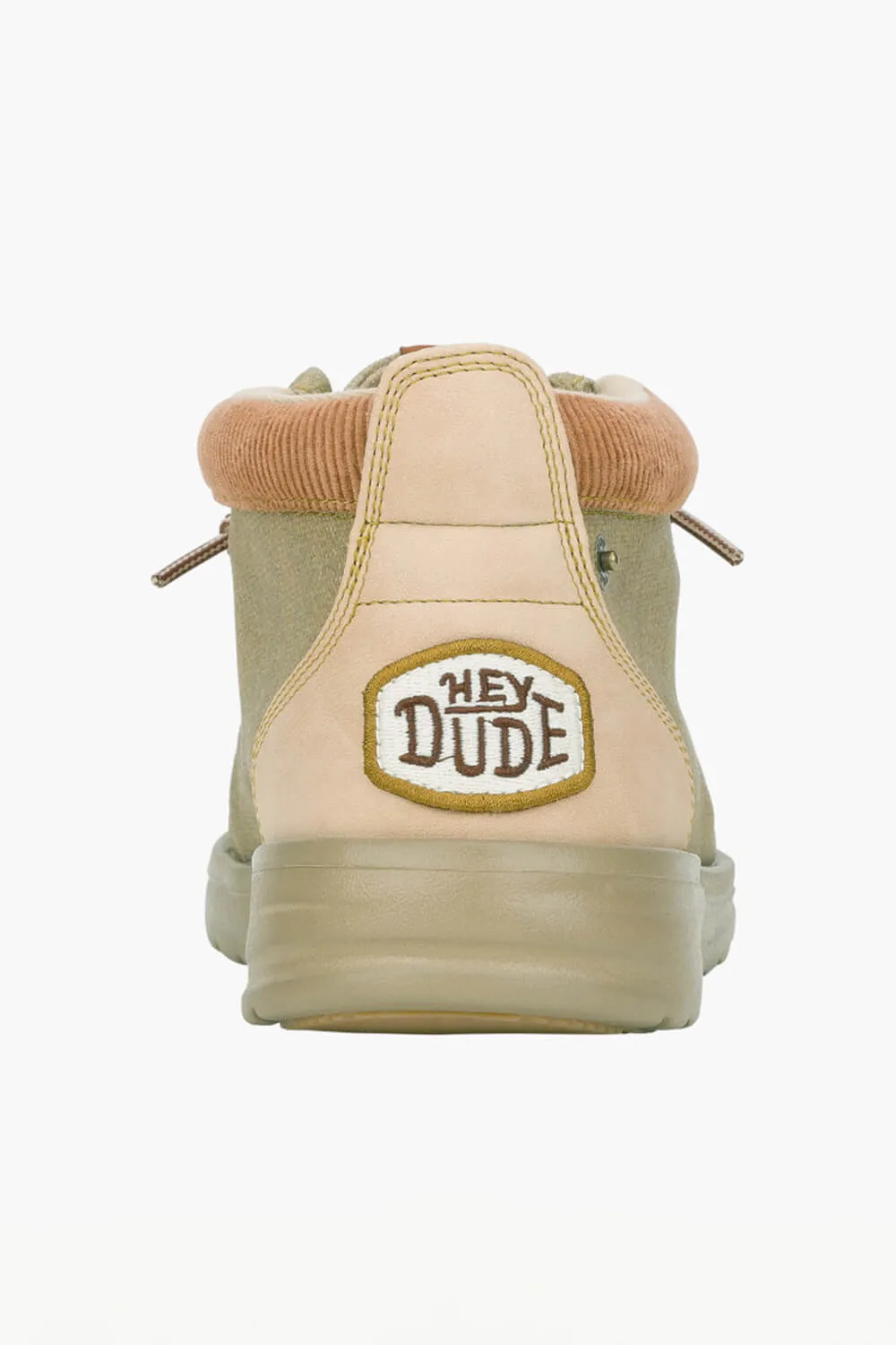HEYDUDE Men’s Wally Mid Gripr Workwear Boots in Cream | 41867-13R