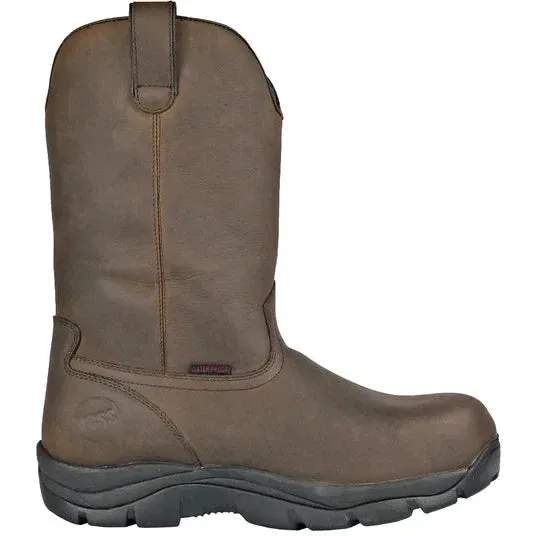 Hoss Men's Wildfire Puncture Resistant Wellington Work Boot- Brown- 94010