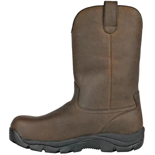 Hoss Men's Wildfire Puncture Resistant Wellington Work Boot- Brown- 94010