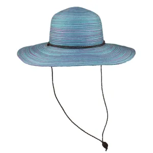 Jeanne Simmons Accessories 4" Flat Blue Mix Brim Hat (Women's)