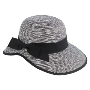 Jeanne Simmons Accessories Backless Black Mix Brim Hat (Women's)
