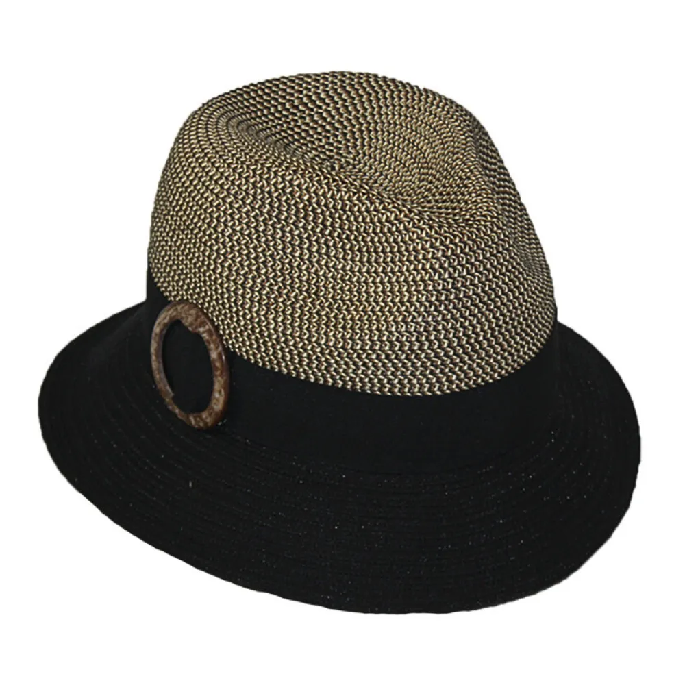 Jeanne Simmons Accessories Short Brim Fedora Black Hat (Women's)