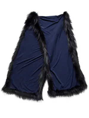 Jersey Scarf with Silver Fox Trim in 6 Colorways