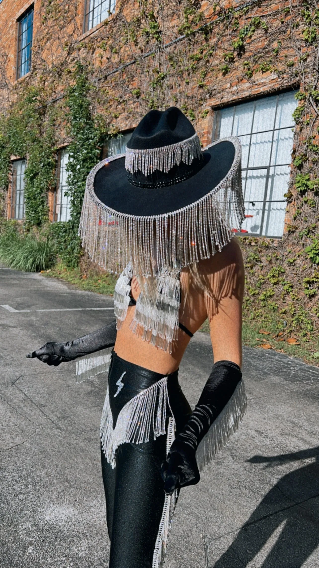 Jewel Fringe Rhinestone Cowgirl Hat