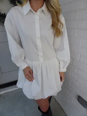 Jordyn Button Up Bubble Dress