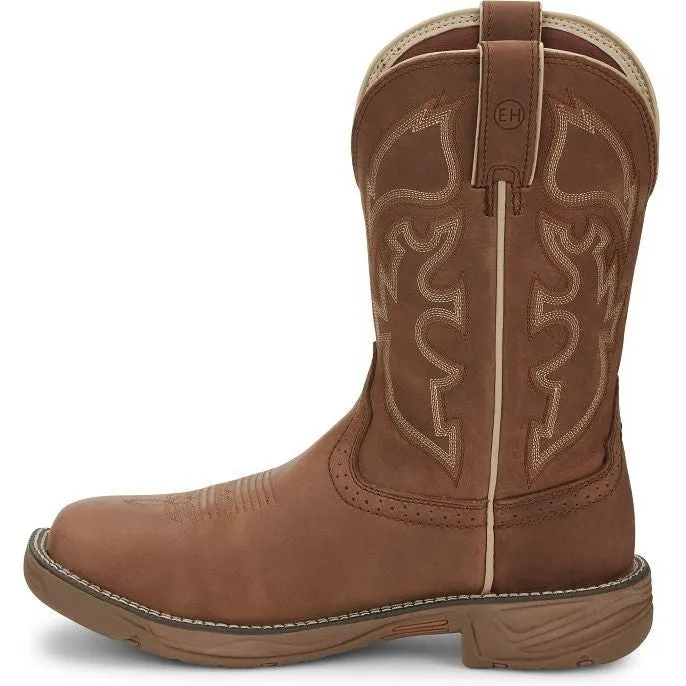 Justin Men's Rush 11" WP Western Work Boot -Tan- WK4330