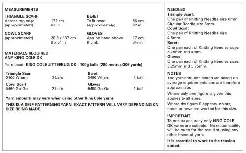 King Cole Knitting Pattern 6146 Double knitting