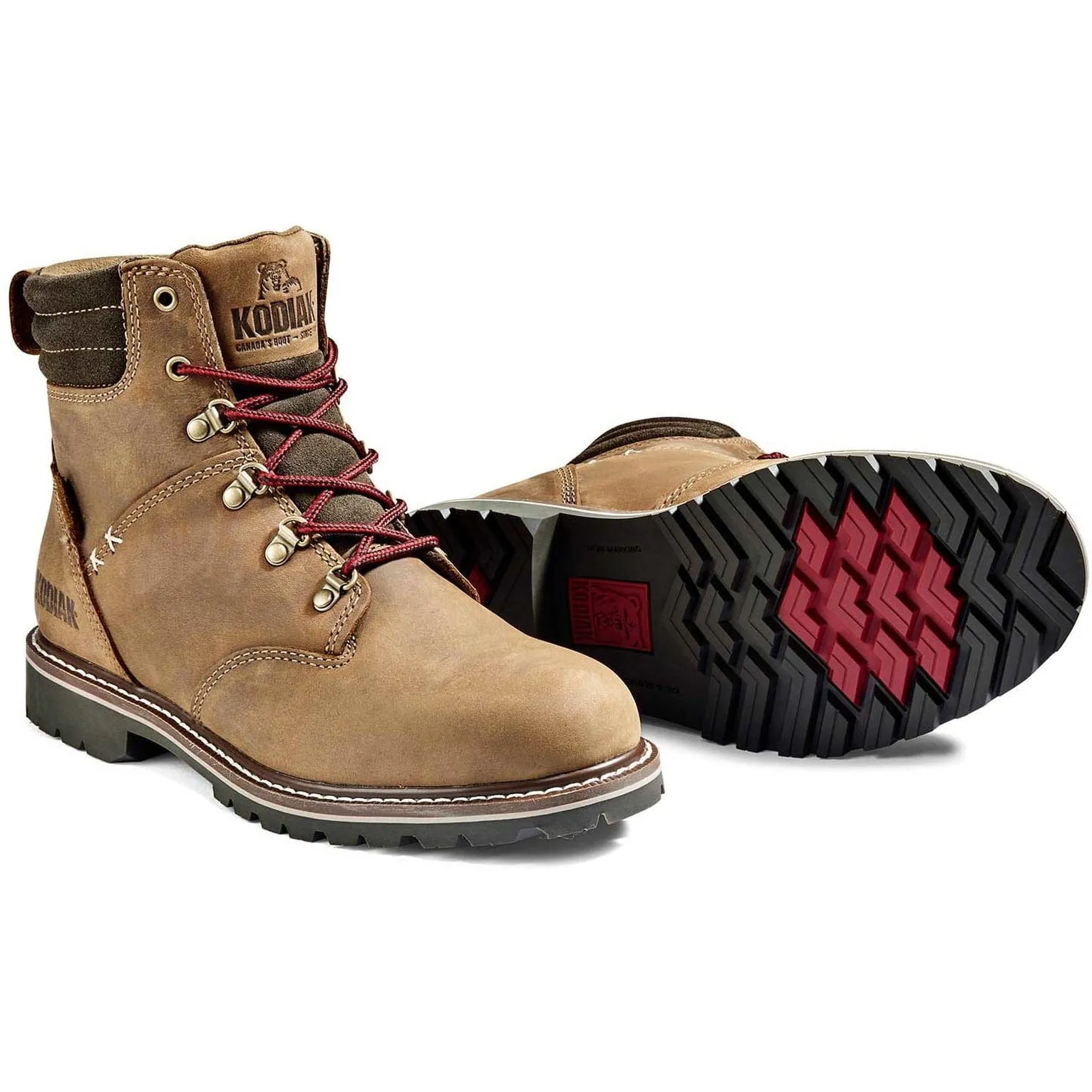 Kodiak Women's Bralorne 6" Waterproof Slip Resistant Safety Work Boot -Brown- 4TDSBN