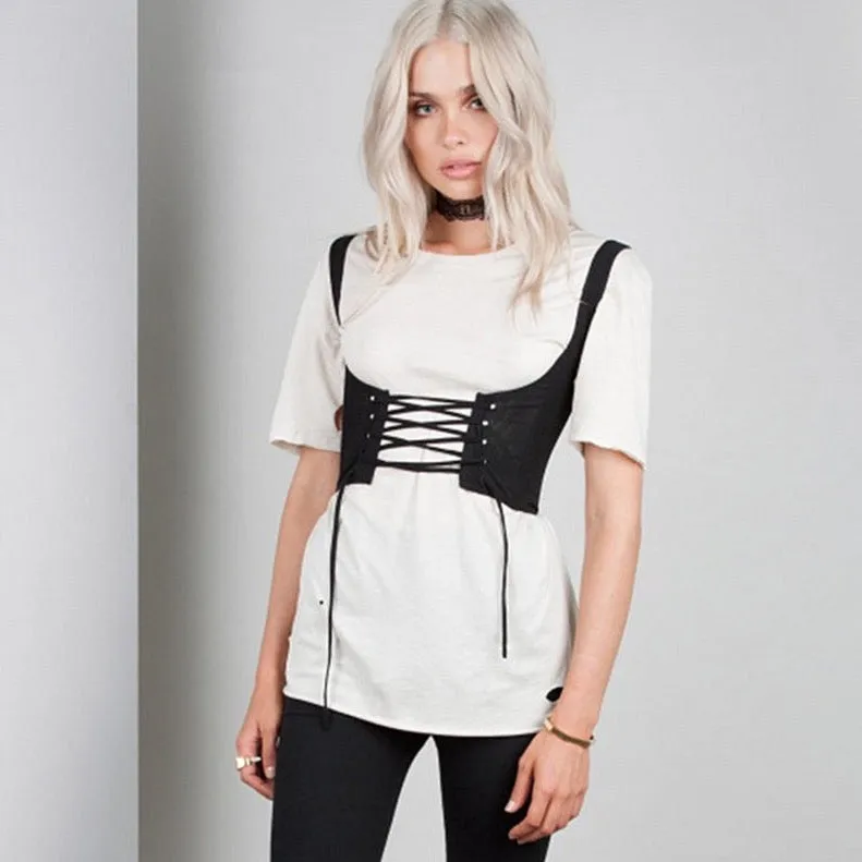 Lace-Up Tank Corset Belt