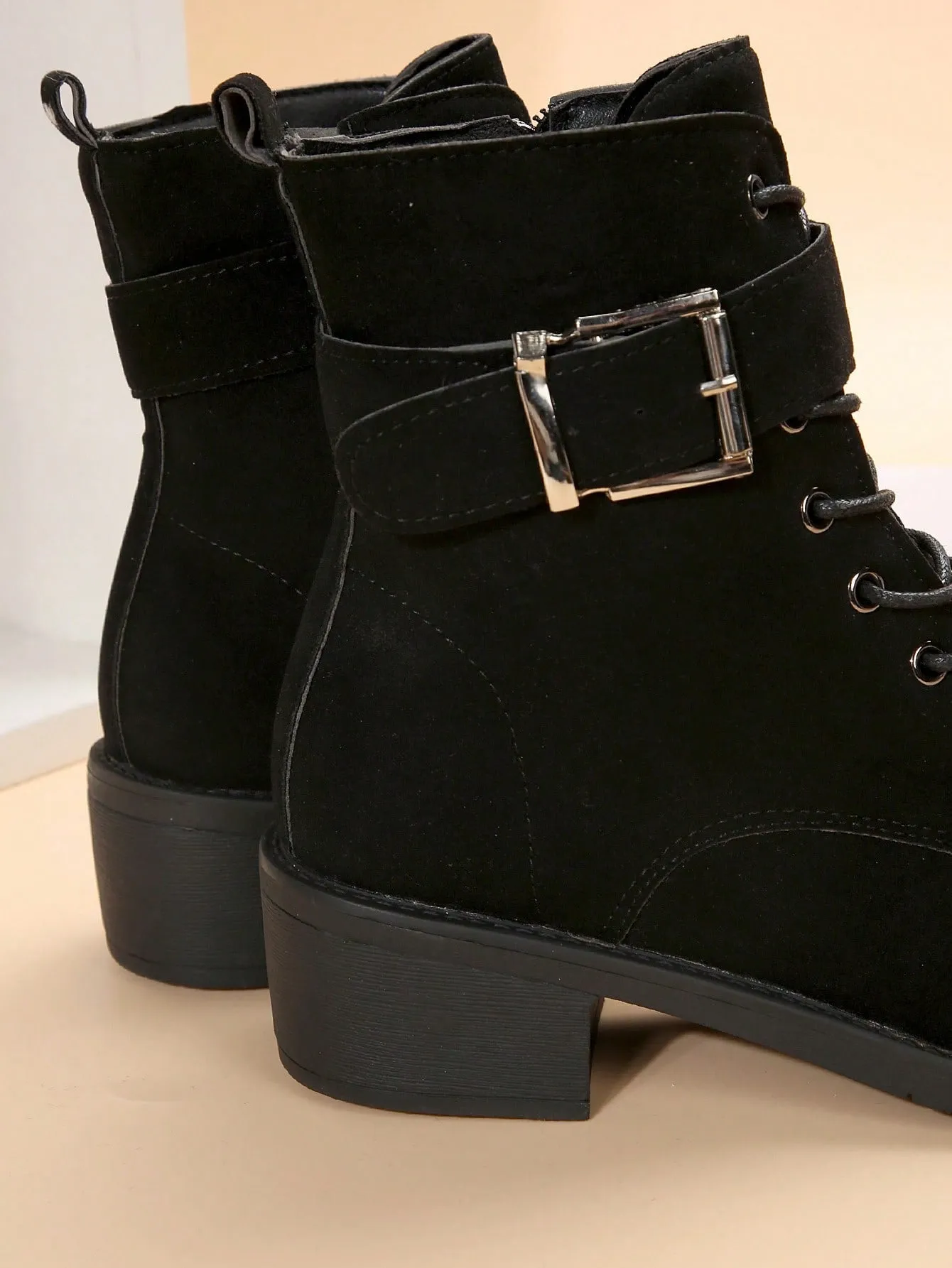 Ladies' Blue Color Workwear High Top British Style Boots