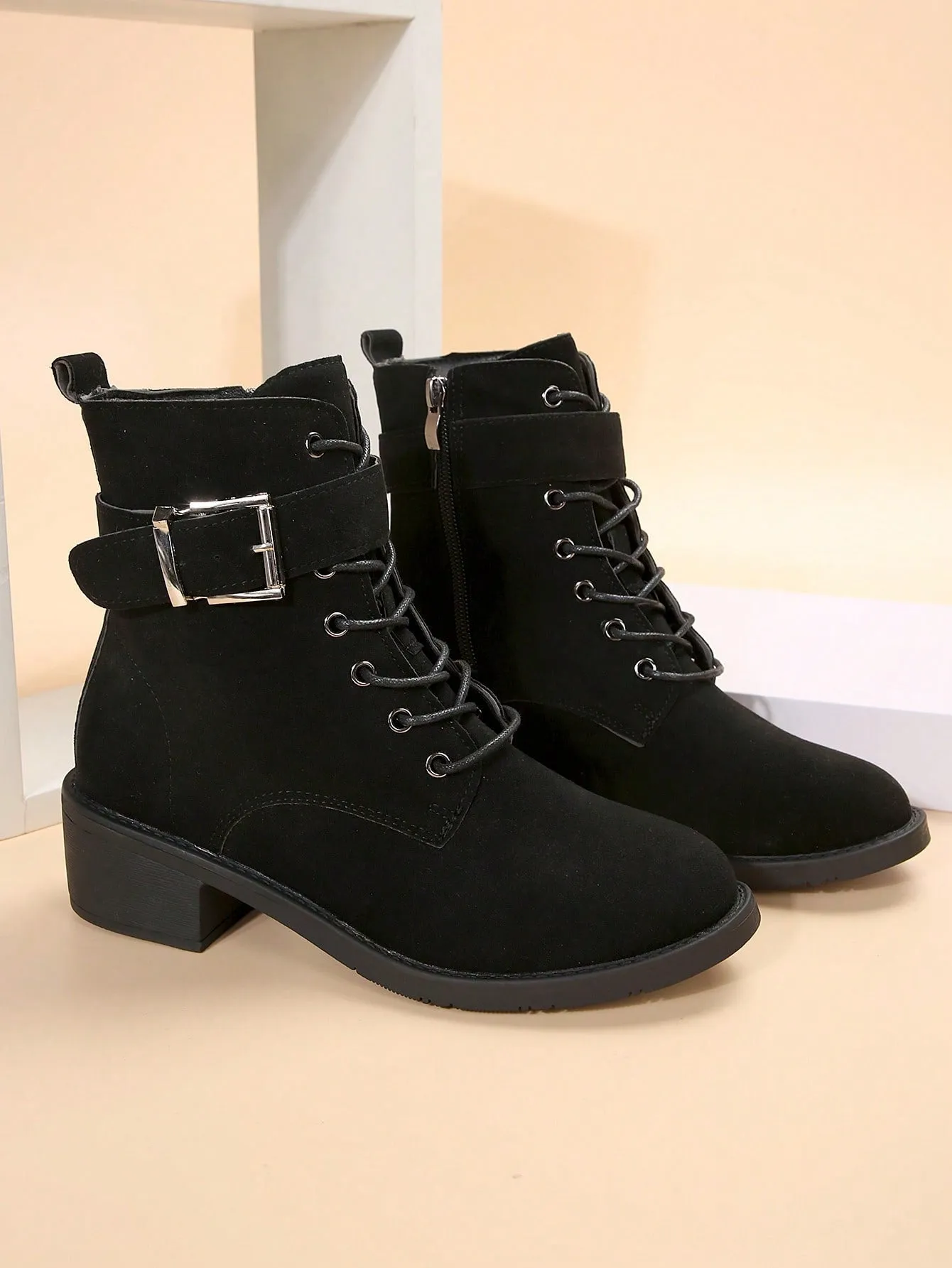 Ladies' Blue Color Workwear High Top British Style Boots