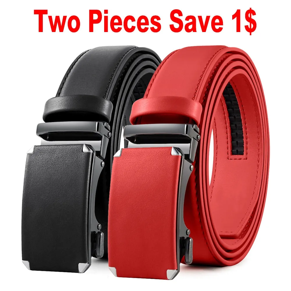 Leather Belt  Automatic Genuine Leather