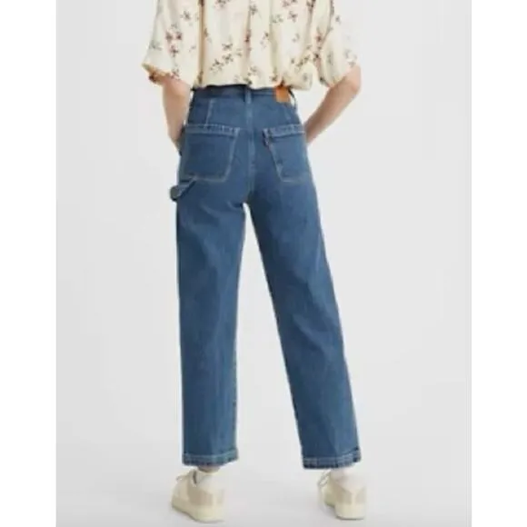 LEVI'S PREMIUM Rigcage Straight Carpenter Jeans High Rise Utility Women's Sz 28