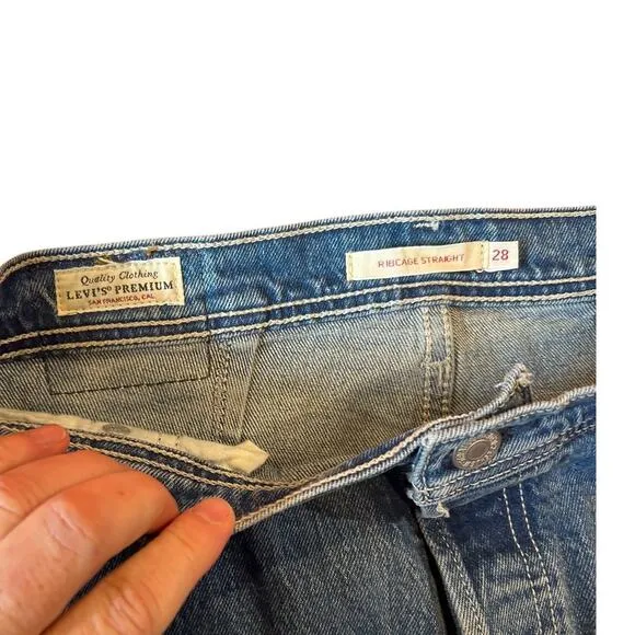 LEVI'S PREMIUM Rigcage Straight Carpenter Jeans High Rise Utility Women's Sz 28