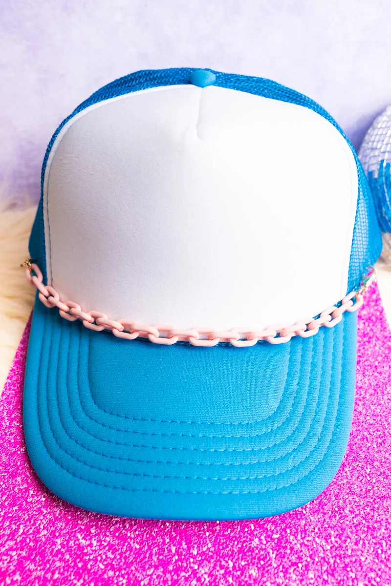 Link It Up Pink Multi-Color Trucker Hat Chains