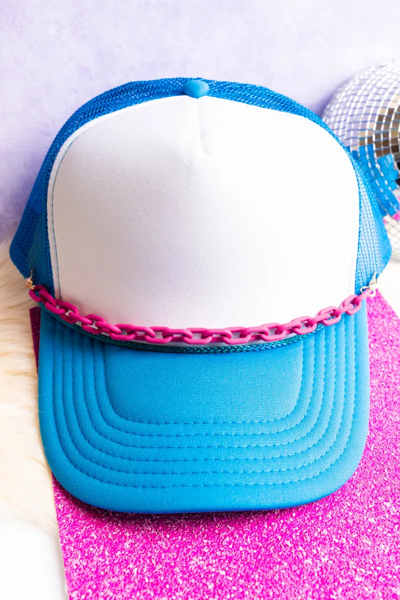 Link It Up Pink Multi-Color Trucker Hat Chains