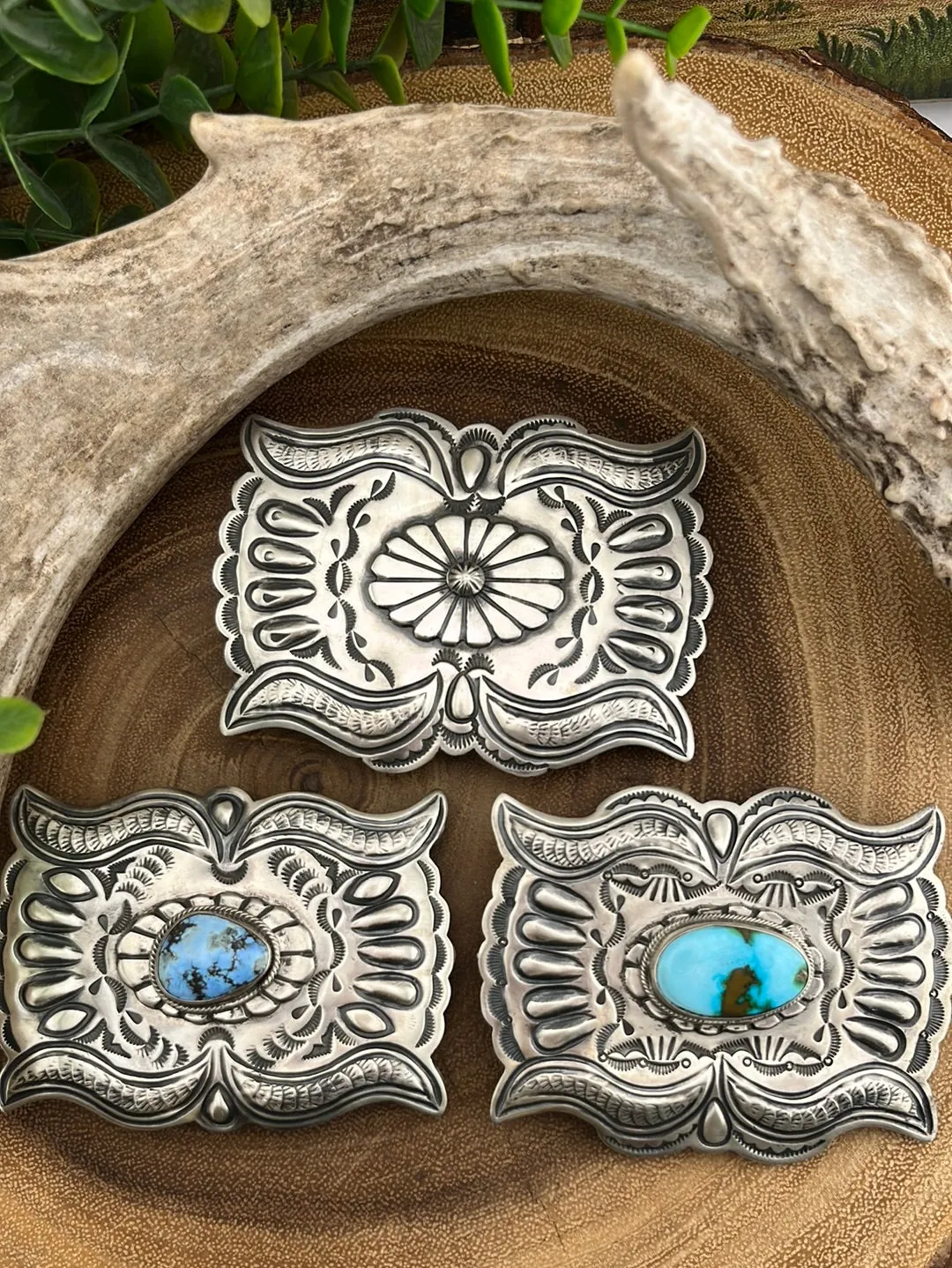 Lori Sterling Silver Stamped Belt Buckle