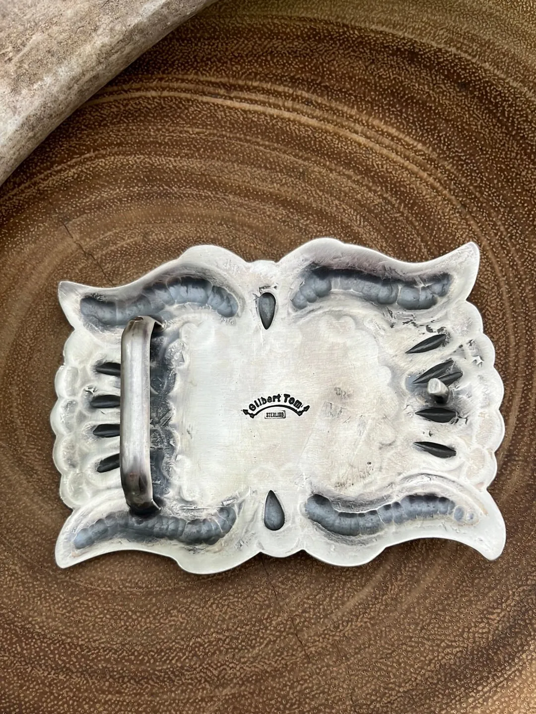 Lori Sterling Silver Stamped Belt Buckle