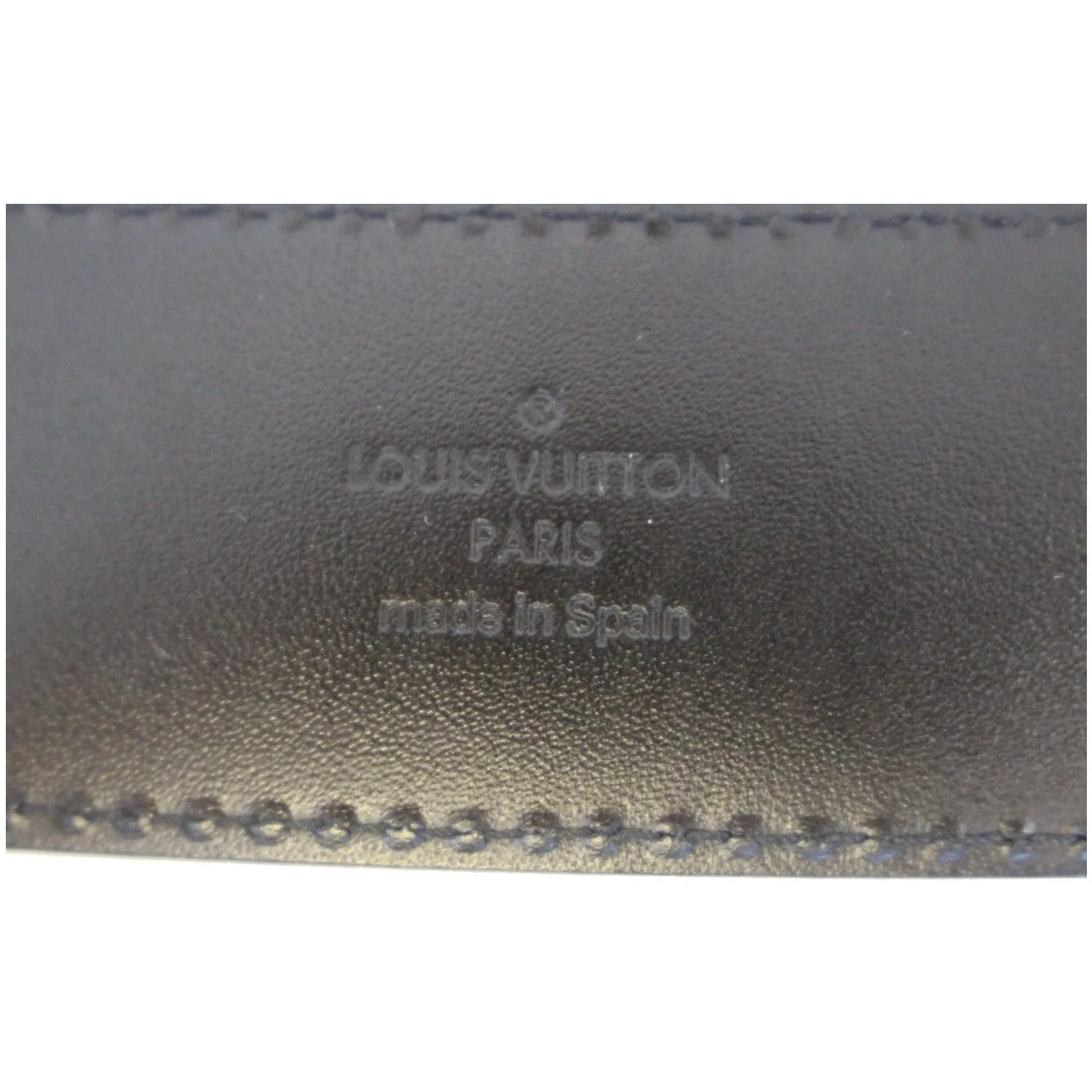 LOUIS VUITTON Damier Ebene LV Initials Belt Black
