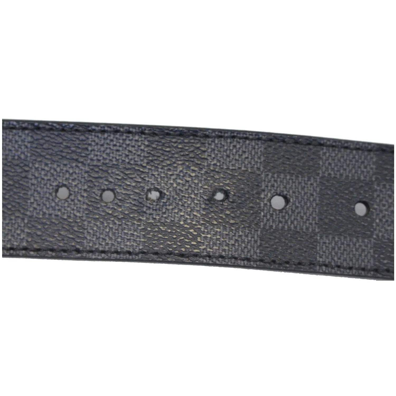 LOUIS VUITTON Damier Ebene LV Initials Belt Black