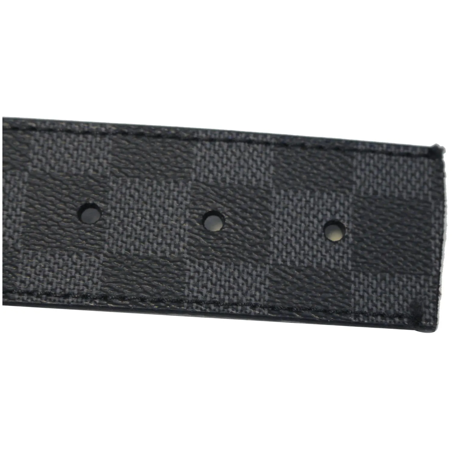 LOUIS VUITTON Damier Ebene LV Initials Belt Black