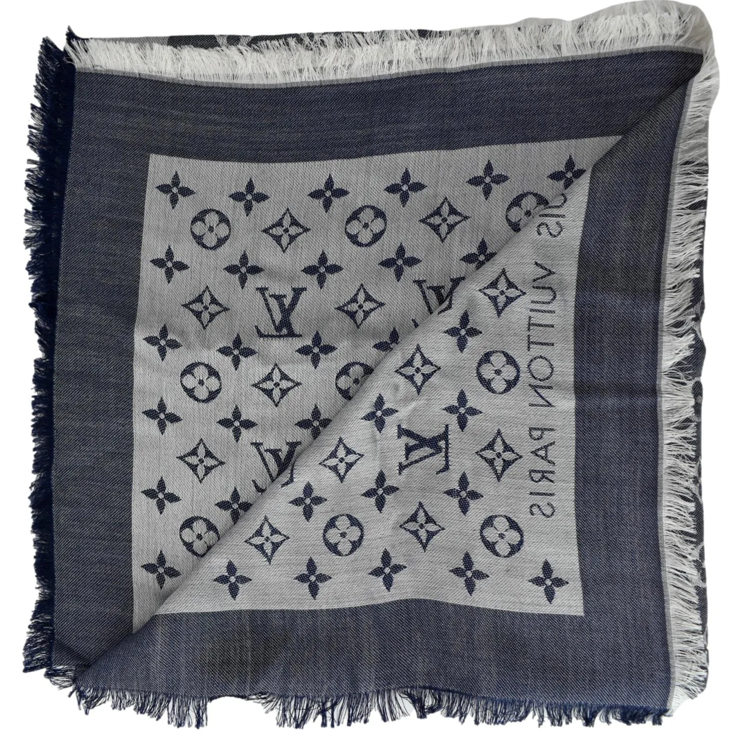 LOUIS VUITTON Monogram Denim Multicolor Shawl