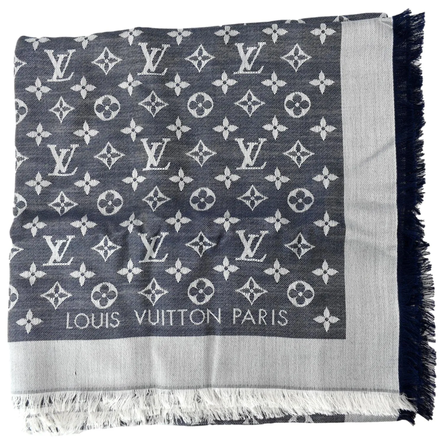 LOUIS VUITTON Monogram Denim Multicolor Shawl