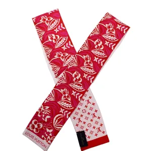 Louis Vuitton Monokinawa Pink Silk Bandeau Scarf