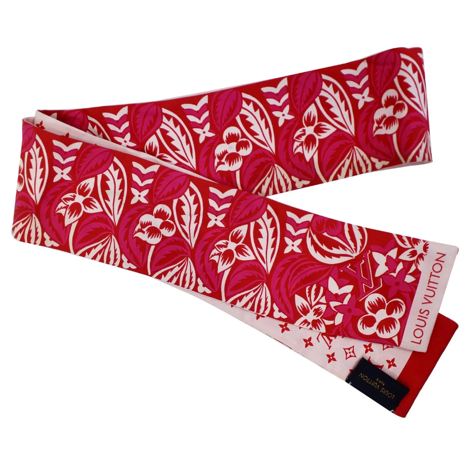 Louis Vuitton Monokinawa Pink Silk Bandeau Scarf