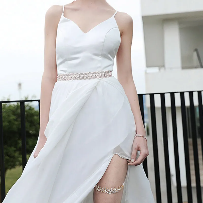 Luxury Rhinestone Waist Chain Crystal Woven Belt