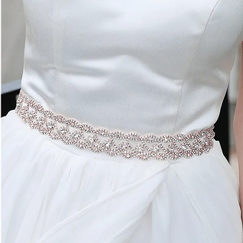 Luxury Rhinestone Waist Chain Crystal Woven Belt