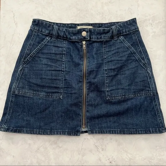 Madewell Denim Utility Zip Front Jean Skirt