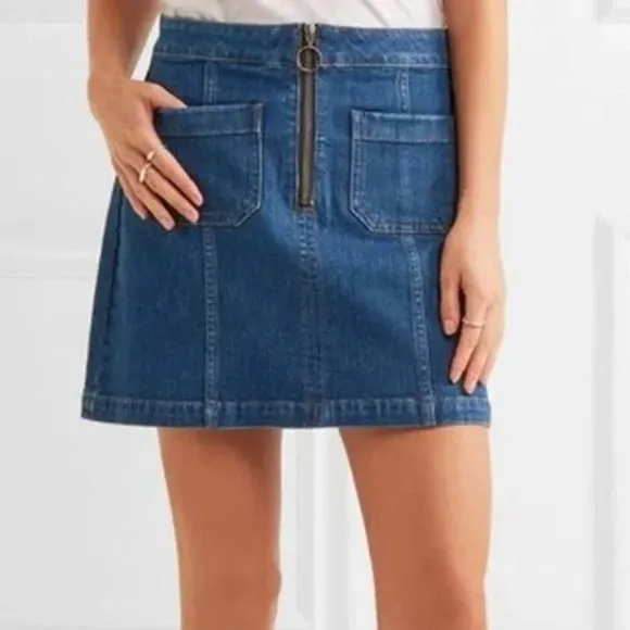 Madewell Denim Utility Zip Front Jean Skirt