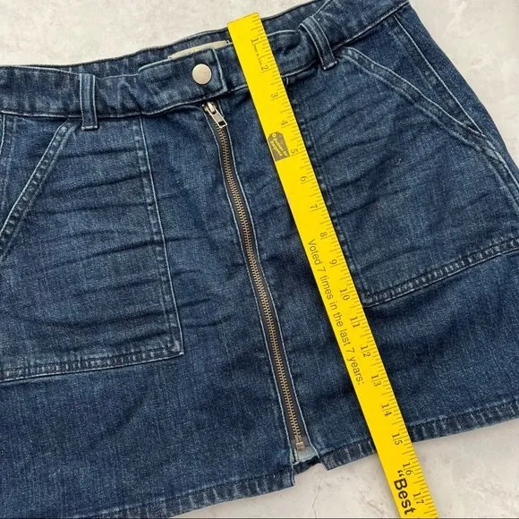Madewell Denim Utility Zip Front Jean Skirt