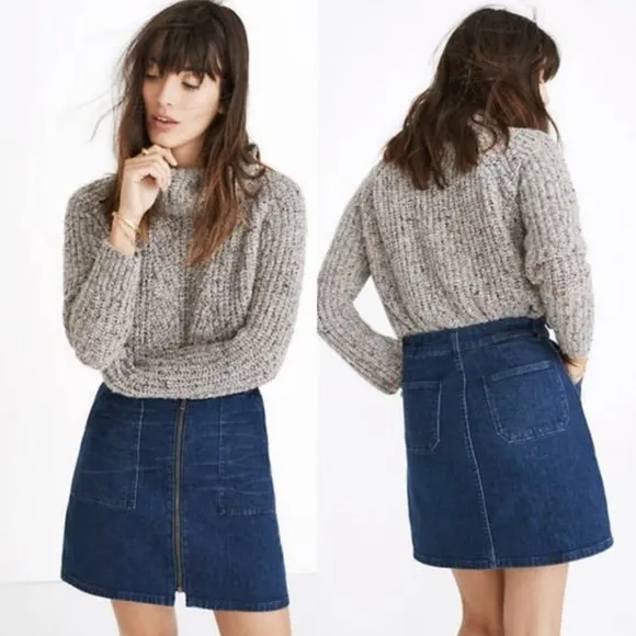 Madewell Denim Utility Zip Front Jean Skirt