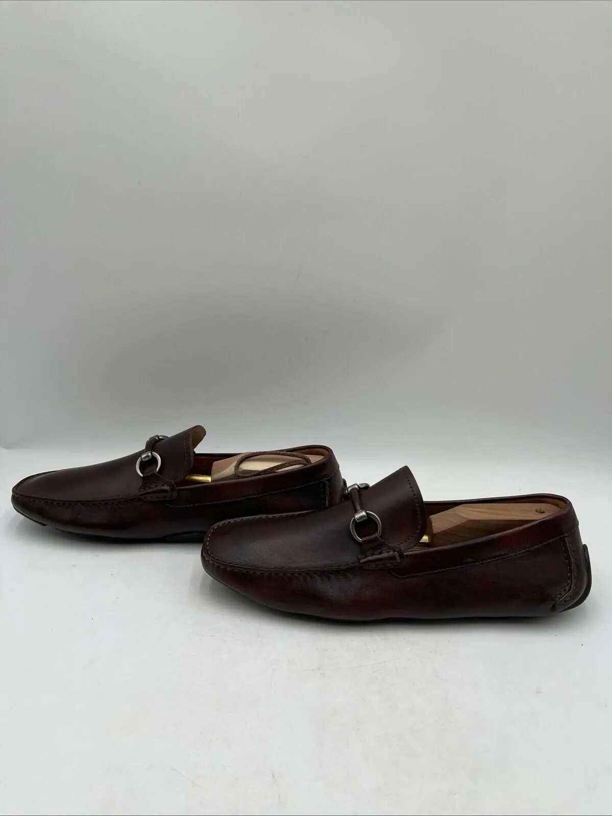 Magnanni Cognac Brown Leather Moccasin Horsebit Driving Loafers Men’s Size 10 - Very Good