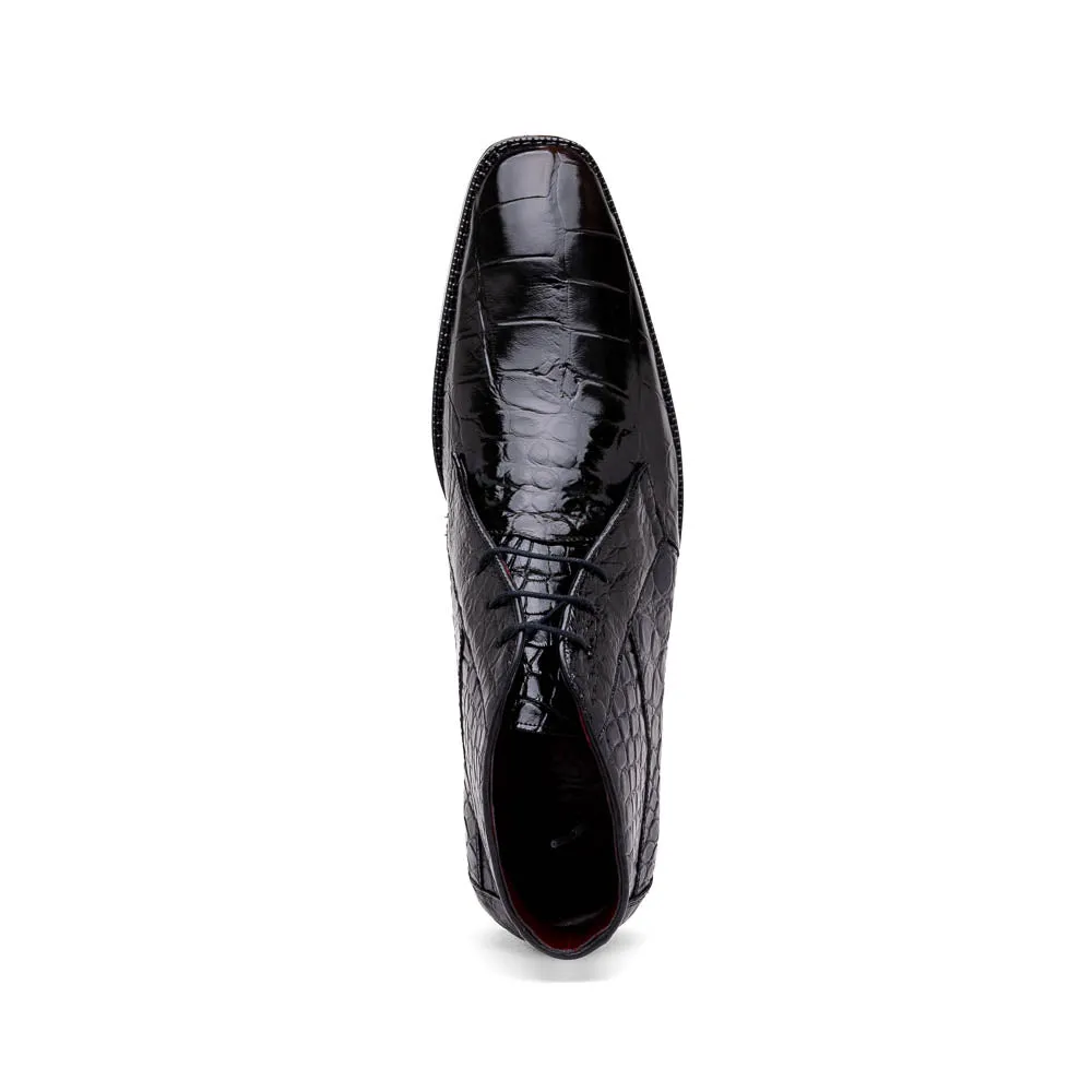 Marco Di Milano Pietro Black Alligator Chukka Boots