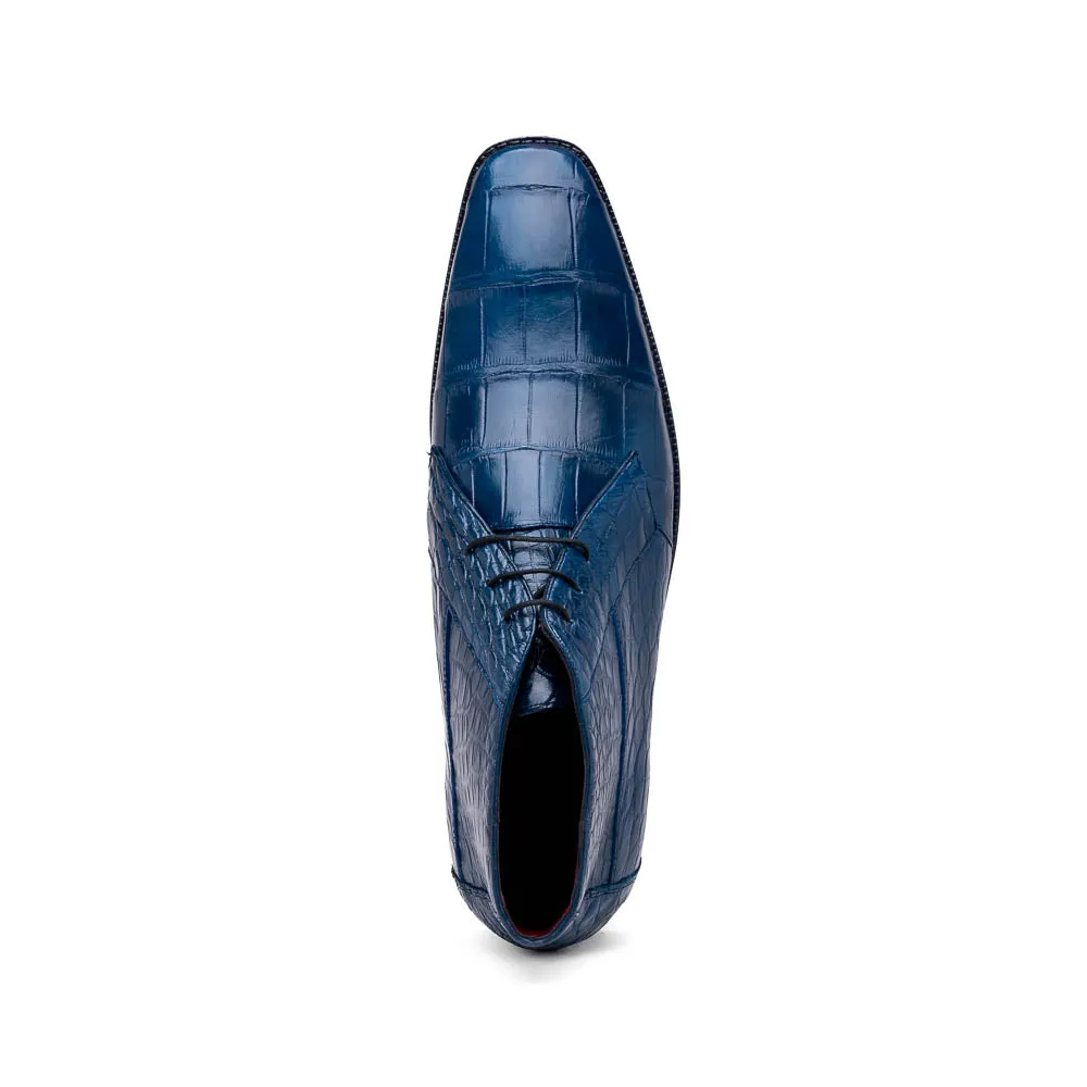 Marco Di Milano Pietro Blue Jean Alligator Chukka Boots