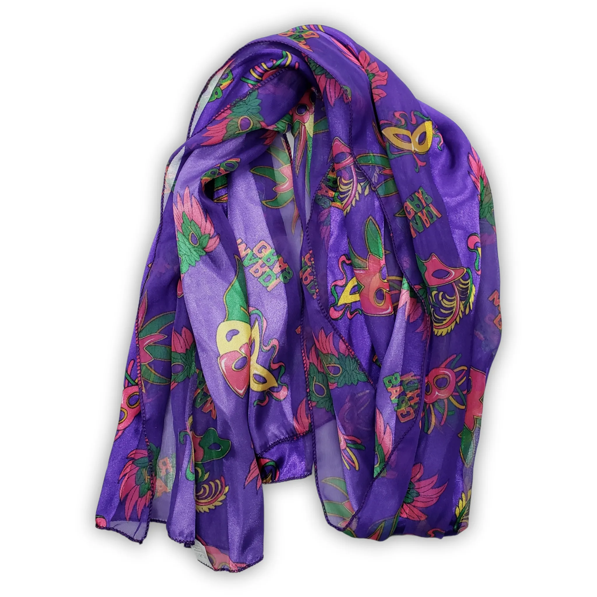 Mardi Gras Silky/Sheer Scarf