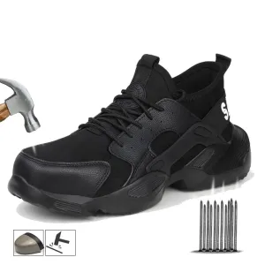 Men Safety Shoes Boots Steel Toe Puncture-Proof Work Sneakers Breathable Boots Men Shoes Indestructible Work Safety Boots