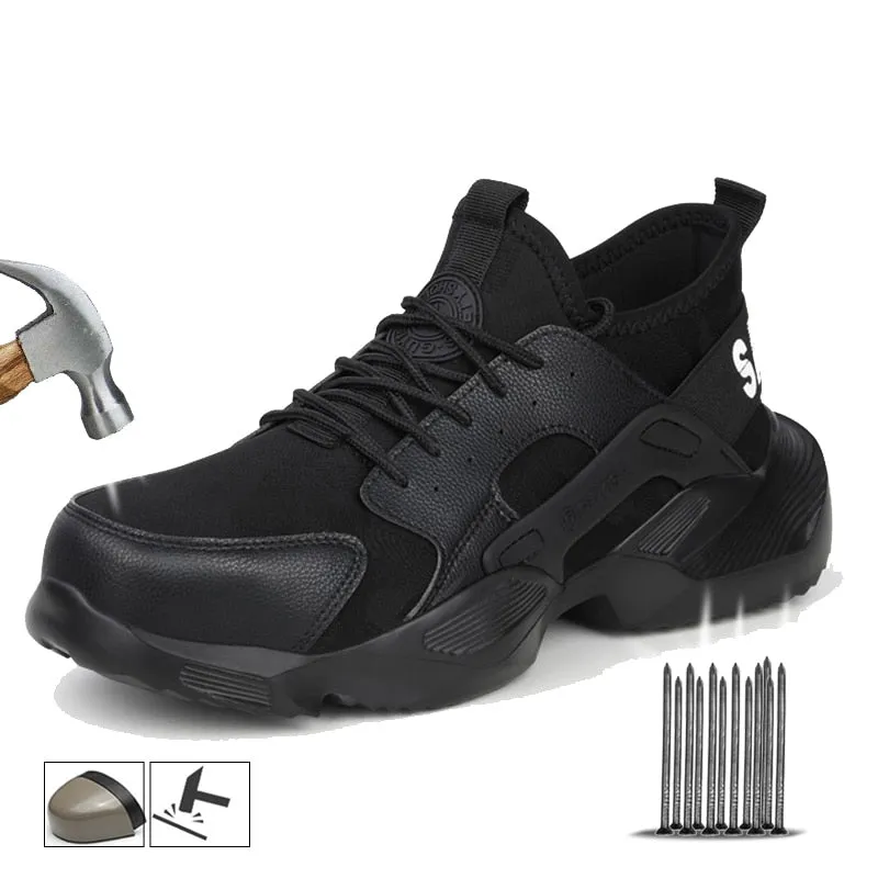Men Safety Shoes Boots Steel Toe Puncture-Proof Work Sneakers Breathable Boots Men Shoes Indestructible Work Safety Boots