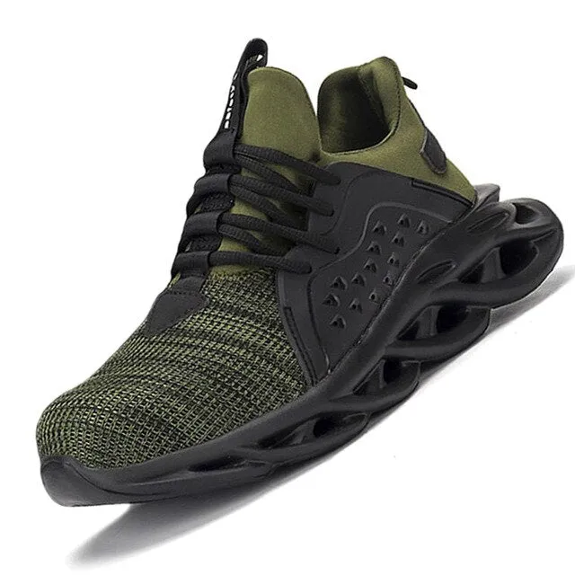 Men Safety Shoes Boots Steel Toe Puncture-Proof Work Sneakers Breathable Boots Men Shoes Indestructible Work Safety Boots