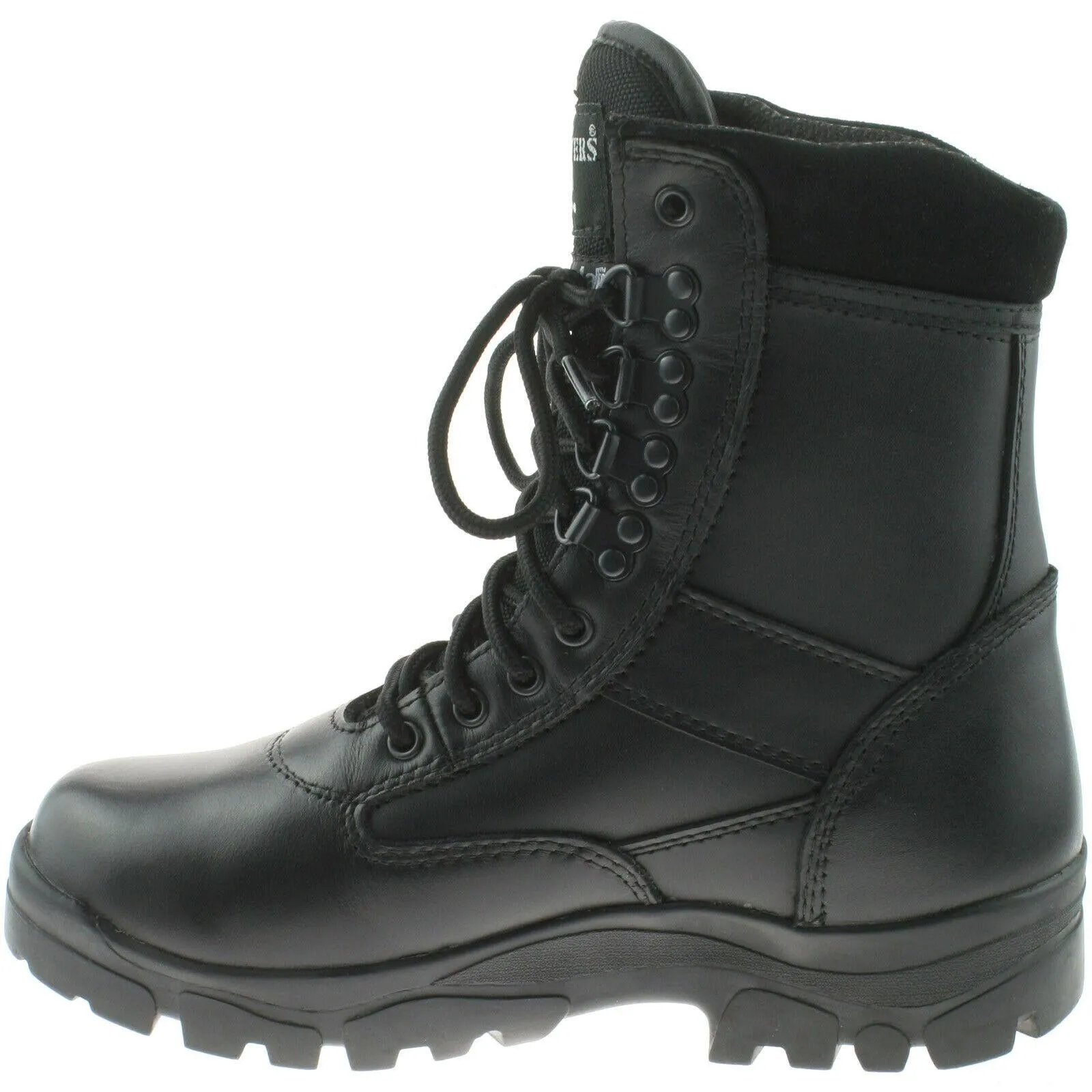 Mens Grafters Combat Cadet Boots Tactical Black Leather M671A
