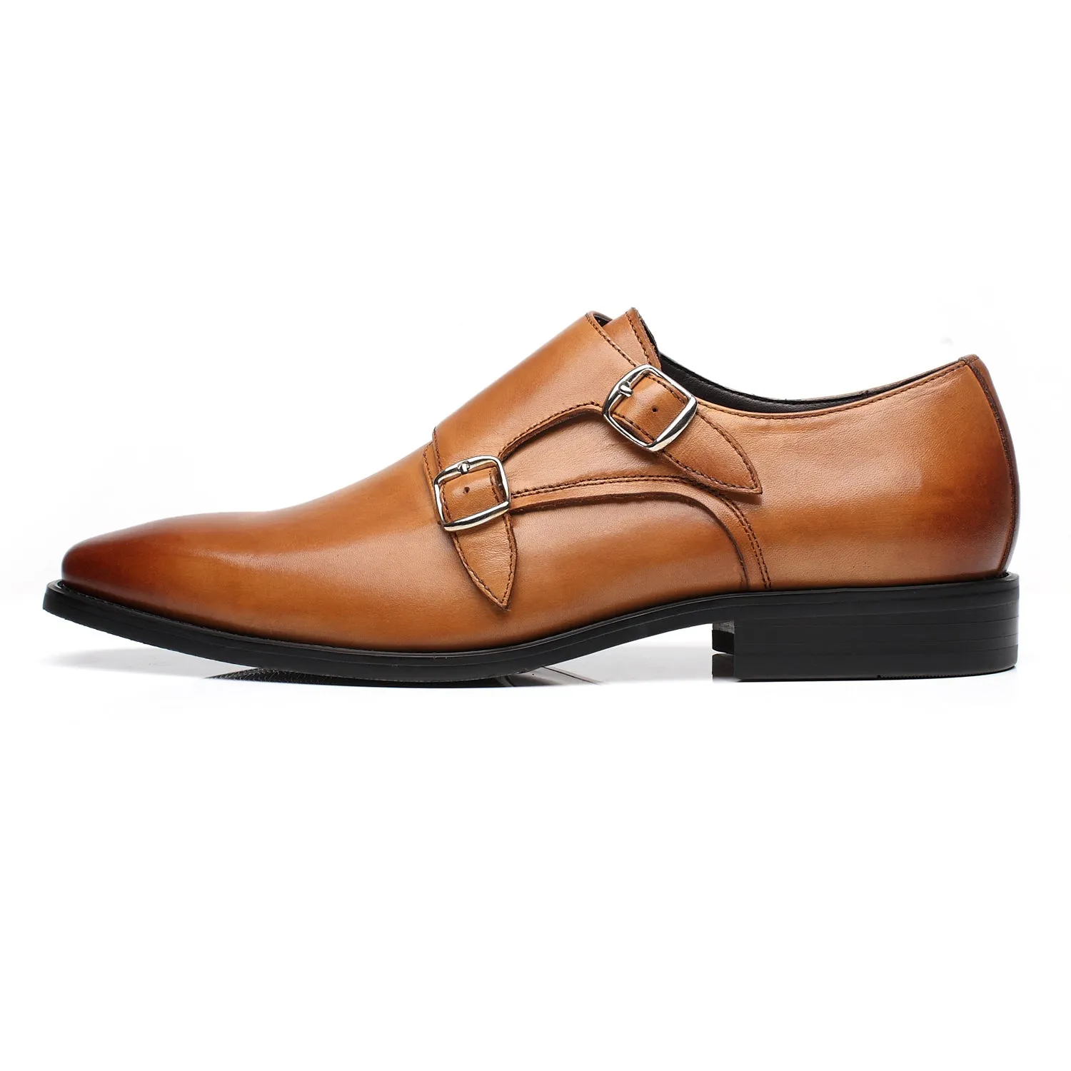 Men's Monk Strap Wing-2-cognac