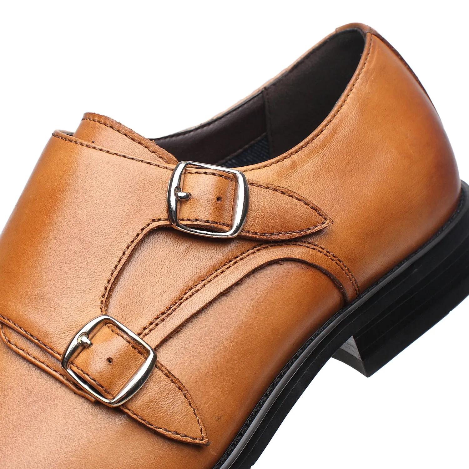 Men's Monk Strap Wing-2-cognac