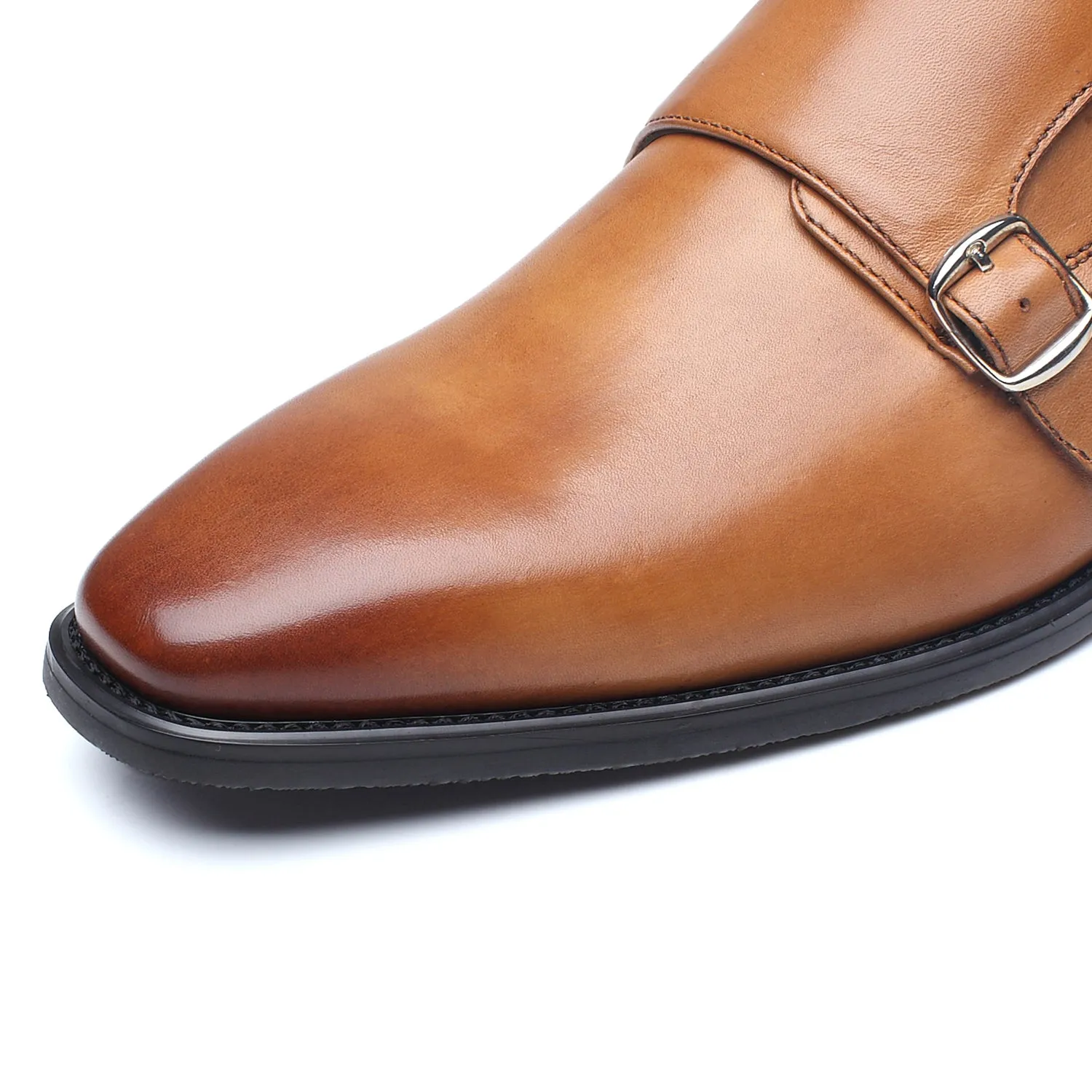 Men's Monk Strap Wing-2-cognac