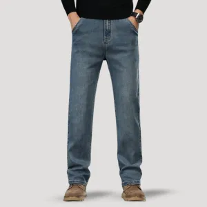 Men’s Straight Leg Jeans – Classic Fit – Mid-Wash Everyday Denim