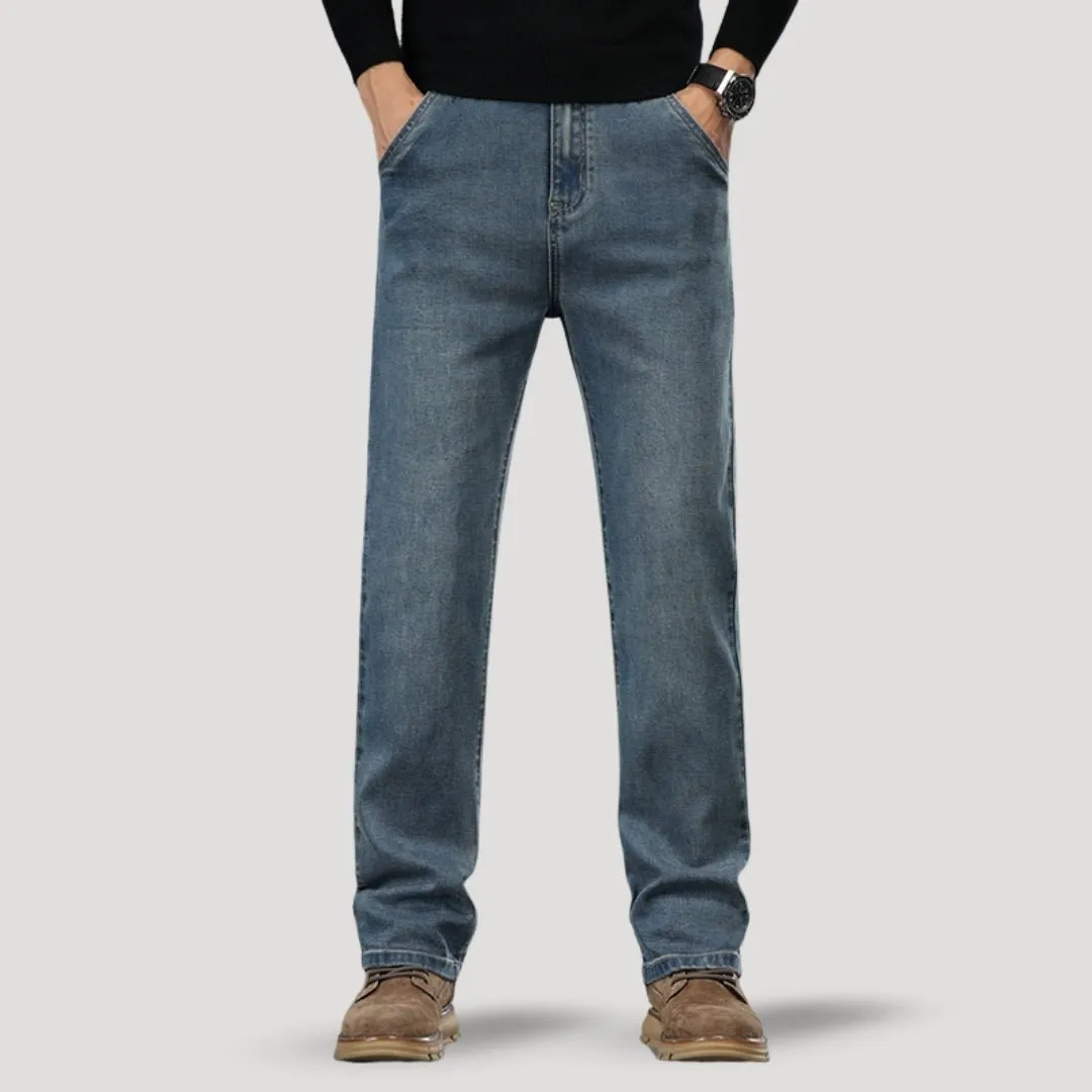 Men’s Straight Leg Jeans – Classic Fit – Mid-Wash Everyday Denim