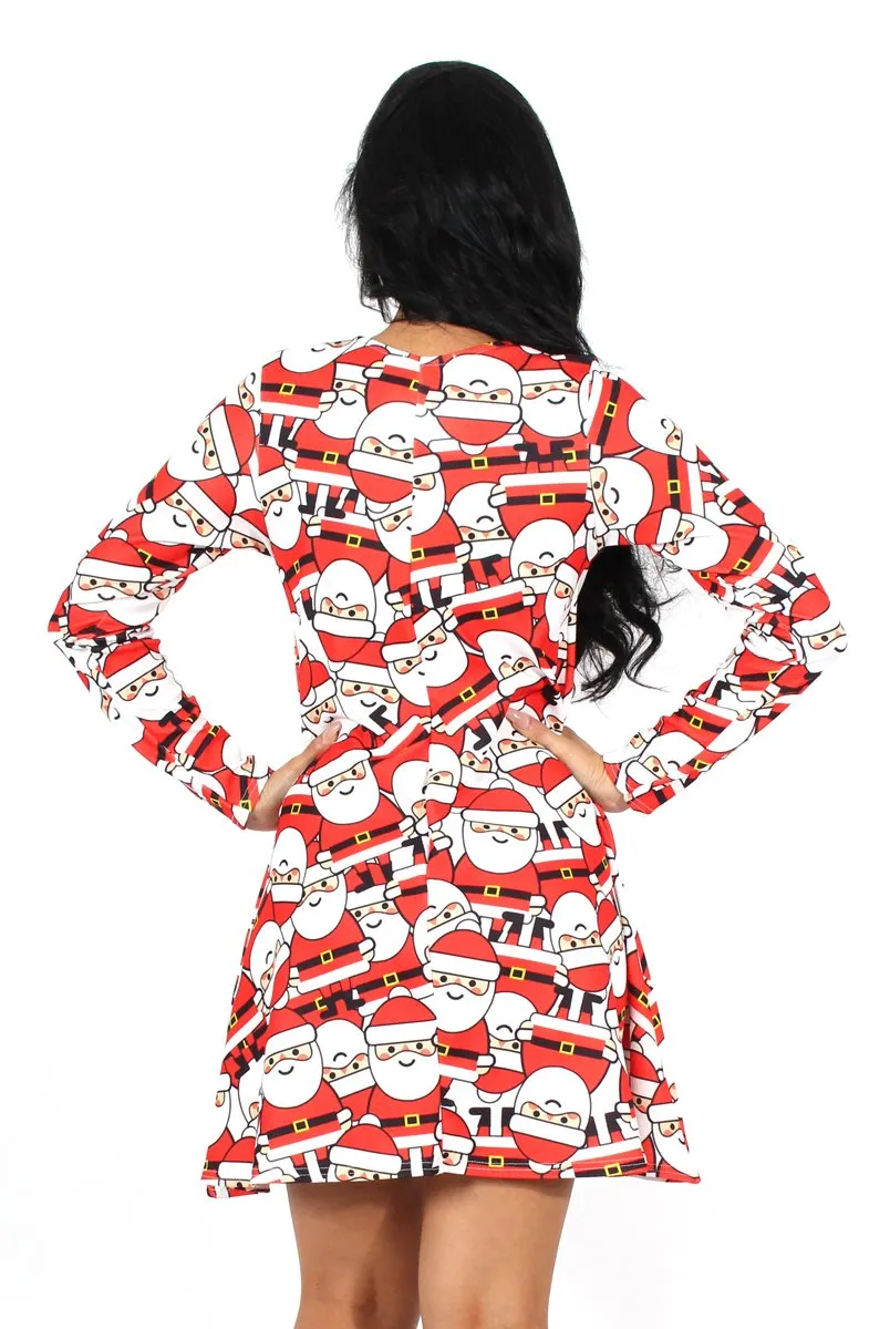 Merry Red Santa Swing Dress